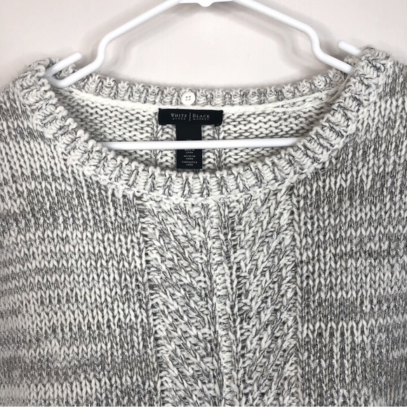 WHBM gray with metallic thread detail knit cape poncho Size XS - Picture 3 of 9